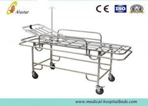 Quality Four Wheels Ambulance Stretcher Trolley , Hospital Stainless Steel Stretcher Cart ALS-S017 for sale
