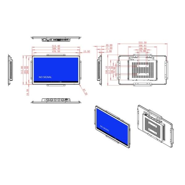 21.5-Inch Android Interactive Platform for Industrial Equipment, Exhibition Displays, Corporate Dashboards, and Public Information Hubs