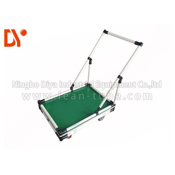 PE Lean Pipe Recycling Tote Cart Turnover Trolley Cold Welded Glossy Surface For Workshop