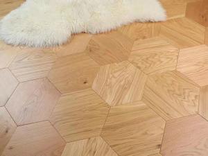 Quality Hexagon Wood Tiles Flooring; Hexagon Oak Parquet Flooring, 89002-A for sale