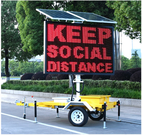 Truck Van Trailer VMS Road Signs Mobile LED Traffic Message Board
