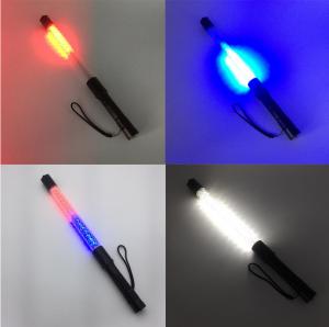 Quality LED Multi function Rechargeable Red Traffic Flashing Baton steady Wand Light/traffic Flexible Bollard for sale