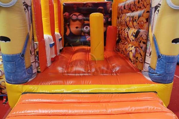 Minions Commercial Bounce House Slide Combo In 5x4.5x4m / Customized Size