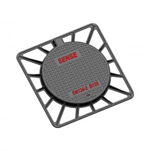 Quality B125 Manhole Cover Round With Hinge , Cast Iron Manhole Cover Car Parks for sale