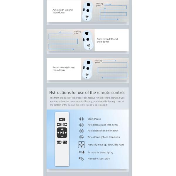 Customized LIECTROUX YW610 Glass Robot Cleaner for HOUSEHOLD Window Cleaning in Dutch