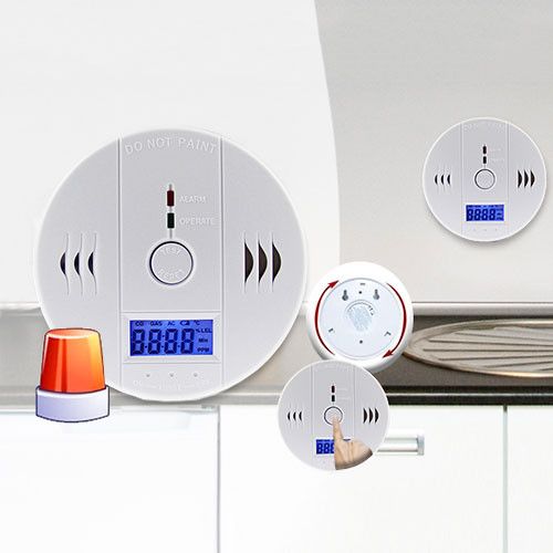 Audio / Visual Alarm Gas Detector , Carbon Monoxide And Gas Detector 85dB Sound Level
