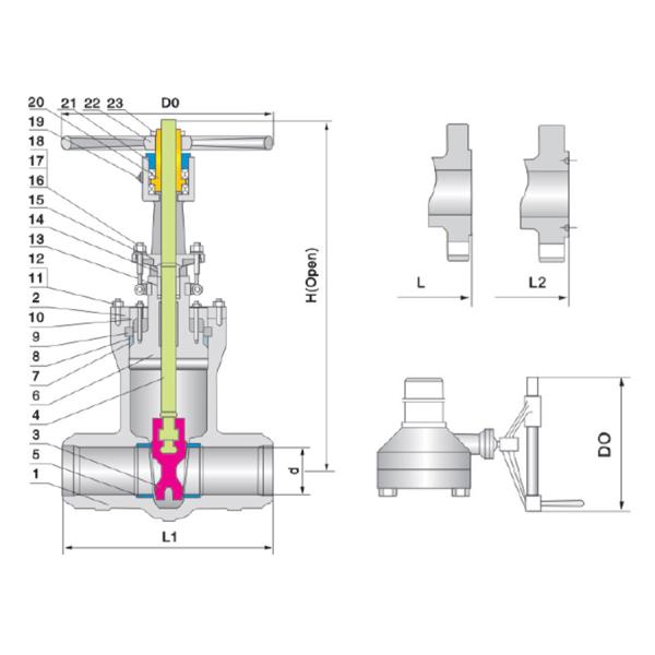 Pressure seal gate valve class 1500