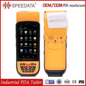 4G LTE Rugged Smartphone Terminal with Barcode Scanner/Fingerprint Reader/ Portable Printer for Parking Ticket Machine