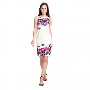 China Newest Design Women Floral Print Sleeveless Mini Dress Formal Lady  Dress Hot Sale on sale