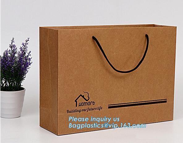 paper carrier bag,kraft paper bag,craft paper bag manufacturer,Printing Logo Paper Carrier Bag with Bowknot and Handle f
