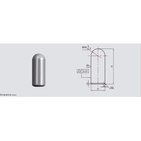 High Pressure Griding Roll Studs Tungsten Carbide Buttons / Cemented Carbide HPGR Studs
