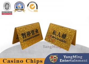 Quality Casino Private Golden VIP Button Custom Reserved Table Sign for sale