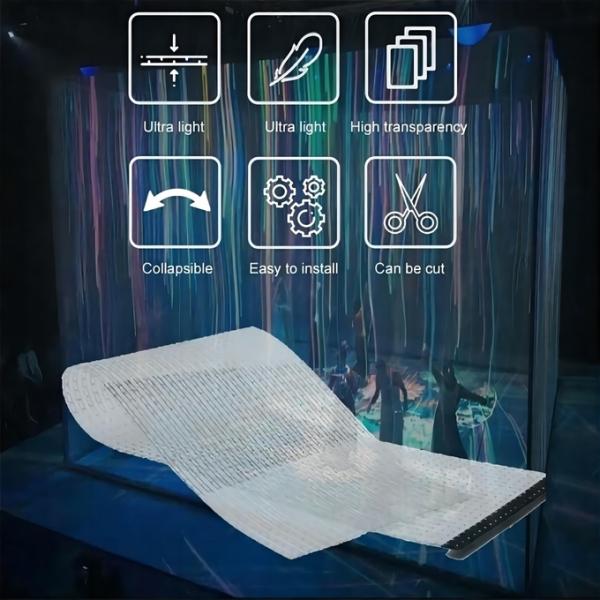 Film Transparent LED Display Screen Glass LED Screen Glass LED Mesh 0