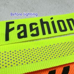 Quality Reflective Clothing Brand Tags  Logo Printing On Woven Tape For Sport Clothes for sale
