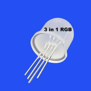 China WS2812B 12mm 3 In 1 RGB Full Color Diffused Round Head 60 Deg Addressable Pixel LED Diode For LED String Light on sale