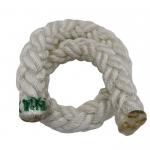 China 8 Strand Braided White Polyester Rope Polyamide Wear Resistant for sale