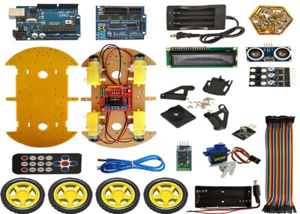 Buy Intelligent Bluetooth Tracking Obstacle Avoidance Robot Smart Car with LCD at wholesale prices
