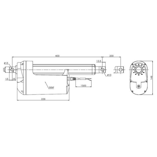 High Load Ball And Screw Linear Actuator Overload Protect Cylinder Long Stroke