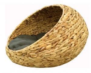 China Cat Hanging Basket Bed Wicker Natural Seagrass Handwoven on sale