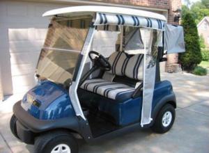 Quality Track Style Golf Cart Enclosures 3 Sided Nylon Golf Cart Covers Light Weigh for sale