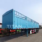 TITAN 50 tons 3 axles fence cargo sugar cane trailers for sale
