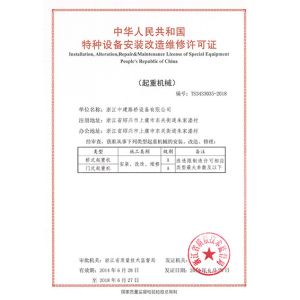 Shaoxing Nante Lifting Eqiupment Co.,Ltd. Certifications