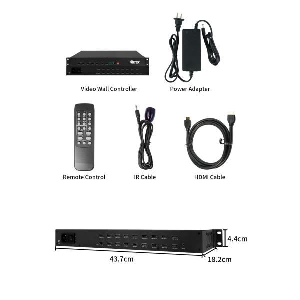 HDMI 1.3x18 4K Video Processor With Seamless Real Time Signal Switching