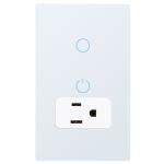 IOS / Android Compatibility Wifi Smart Socket 15A With 1 Gang Wifi Switch