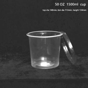Quality 1.5 L 1500Ml Disposable Food Containers With Lids Clear Disposable Plastic Box for sale