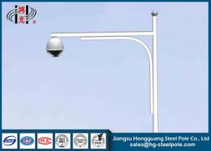 Quality Powder Coated Galvanized CCTV Camera Posts for Security / Traffic Surveillance for sale