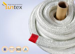 China Heat Insulation 550C Fiberglass Rope Gasket For Industrial Furnace Fireplaces on sale