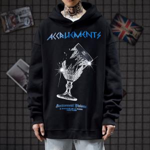 China OBM Tide Brand Ins Abstinence Men Cool Hoodies 170-280GMS Minimalist on sale