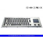 China Panel Mount Illuminated Metal Keyboard With 65 Backlight Keys And Integrated Touchpad for sale