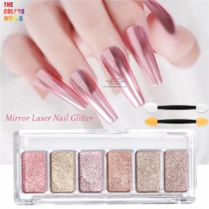 China Aurora Solid Mirror Effect Makeup Powder Pigment Nails Art Decorations on sale