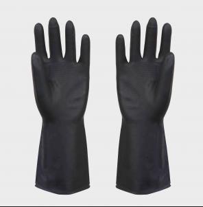 Buy heave duty latex black industrial rubber glove at wholesale prices