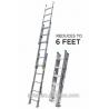 2 sections 3 sections Aluminium Telescopic Step ladder for sale
