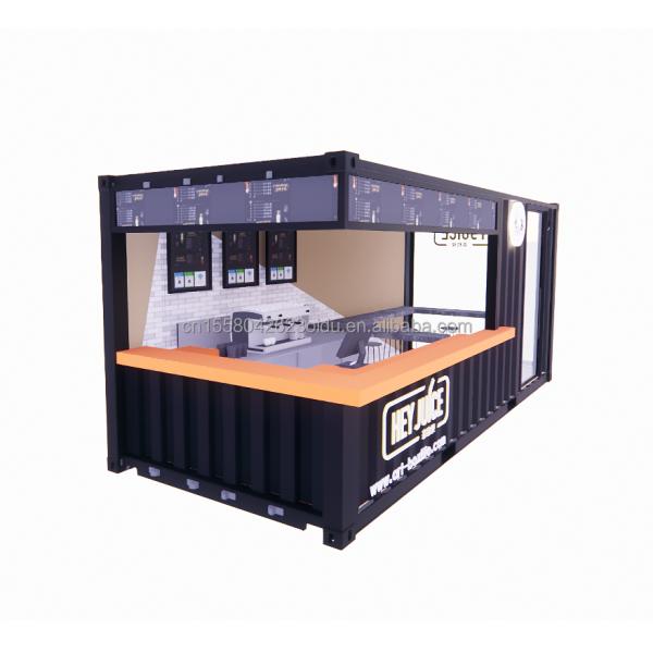 Long Beach Container Coffee Bar Extendable Container Bar with Customized Color and Wall 50/75/100mm Wave Sandwich Panel