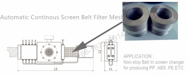 stainless steel Automatic Continous Belt Screen Filter Mesh for food packaging filteration