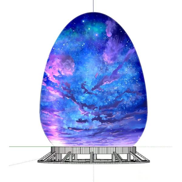 Outdoor SMD Egg-Shaped LED Screen P5 Creative And High-Performance For Your Business