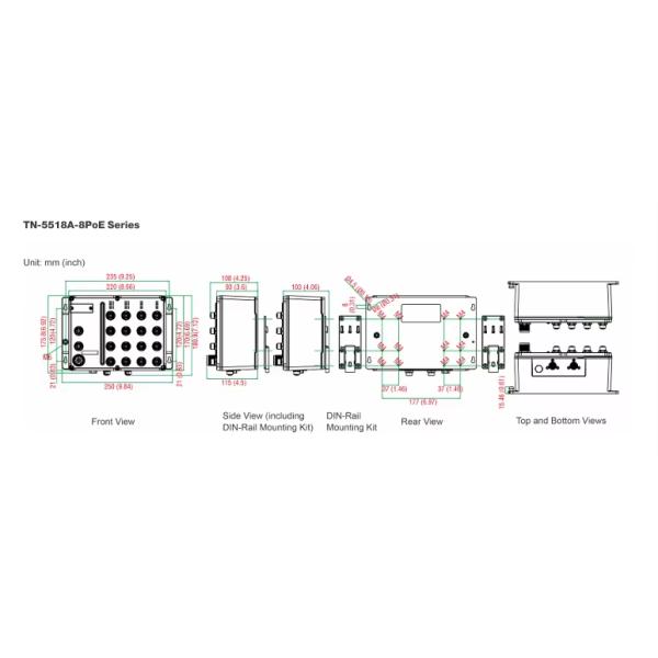 Moxa TN-4500A /TN-5500A Series switch EN 50155 POE switches Industrial Ethernet Switches
