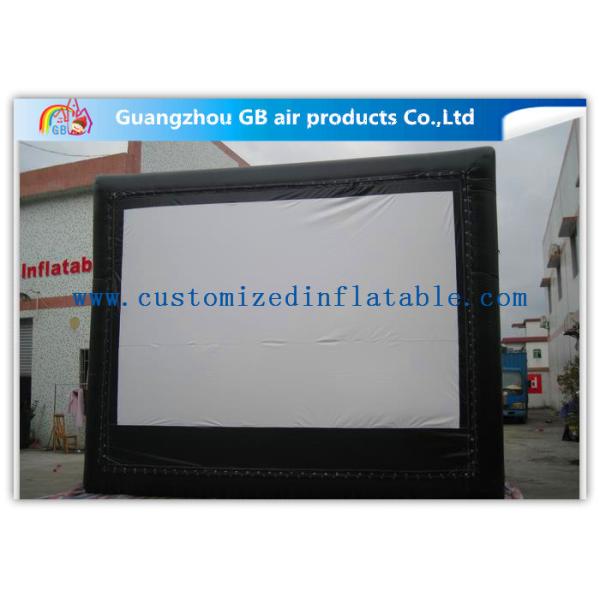 Custom Frame Style Inflatable Movie Screen / Theater Screen For Outside Garden Film