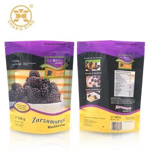 China Standup Zipper Frozen Dry Fruit Packaging Bags Vacuum Resealable Plastic Packaging on sale