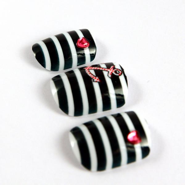 Buy Decorated Nail Art Fake Nails , nail art jewels Pink with Rhinestone at wholesale prices