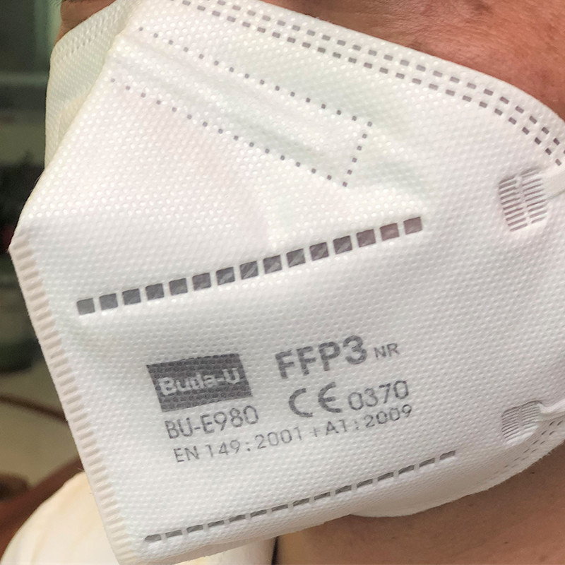 FFP3 Disposable Protective Face Mask , Elastic Earloops , FFP3 Particulate Respirator Without Valve