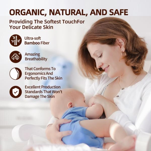 Soft Washable Breast Pads 3D Contoured OEM Leakproof For Pregnant