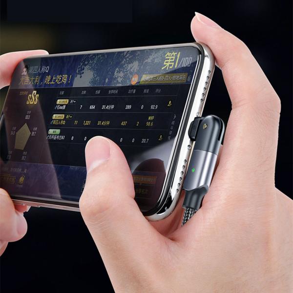 480mbps Mobile Phone Cables 2.4A 1.2m Power Charging Data Transfer 180 Degree Rotating