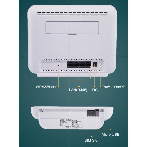 Indoor 4G CPE Router LTE CAT6 Internal Antenna Integrated With WIFI 5 Hotspot