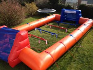 Quality Big Inflatable Sport Games Human Football Court 0.55mm Pvc Material With Blower for sale