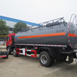 China Red FAW 15000L 8×4 Hydrochloric Acid Tanker Truck Diesel Fuel Type Manual Transmission on sale