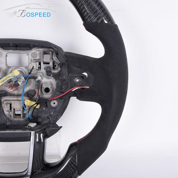 Black Leather Alcantara Land Rover Steering Wheel Ring Defender 90 Removable